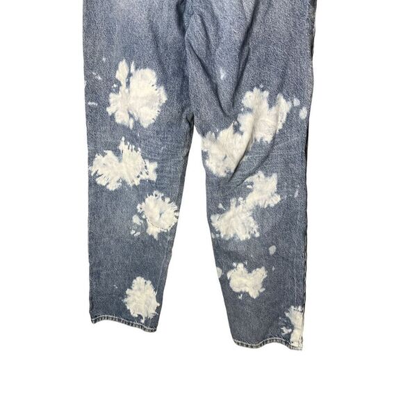 PacSun Womens 90s Boyfriend Jeans Blue Wash Bleach Spots High Waist Size 27 - Picture 6 of 9